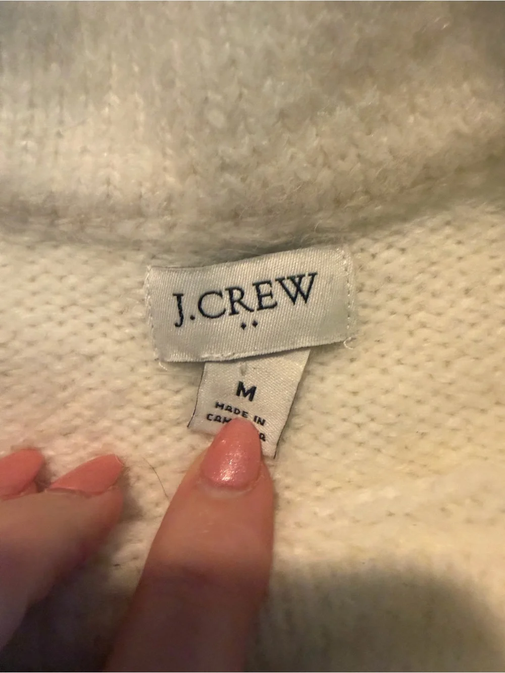 J. Crew Ivory Knit Crewneck Sweater